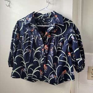 Anthropologie Maeve Zooey Bubble Sleeve Blouse